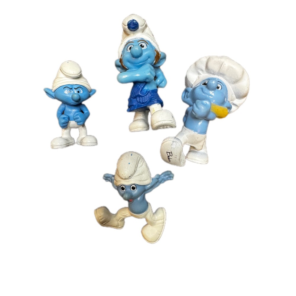 4 Smurfs PVC Figurines 2011-2013